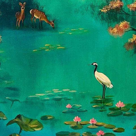 Through the Emerald Veil Acrylic Painting Buy Now on Artezaar.com Online Art Gallery Dubai UAE