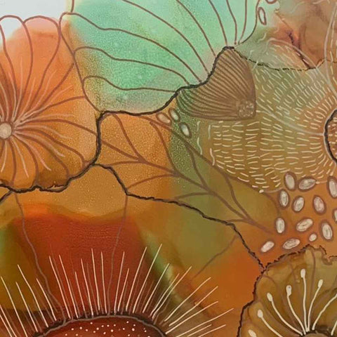Tranquil Whispers Abstract Mixed Media Painting Buy Now on Artezaar.com Online Art Gallery Dubai UAE