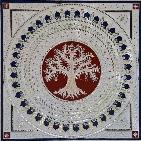 Tree of Life - A Mandala of Harmony Mixed Media Artwork Buy Now on Artezaar.com Online Art Gallery Dubai UAE