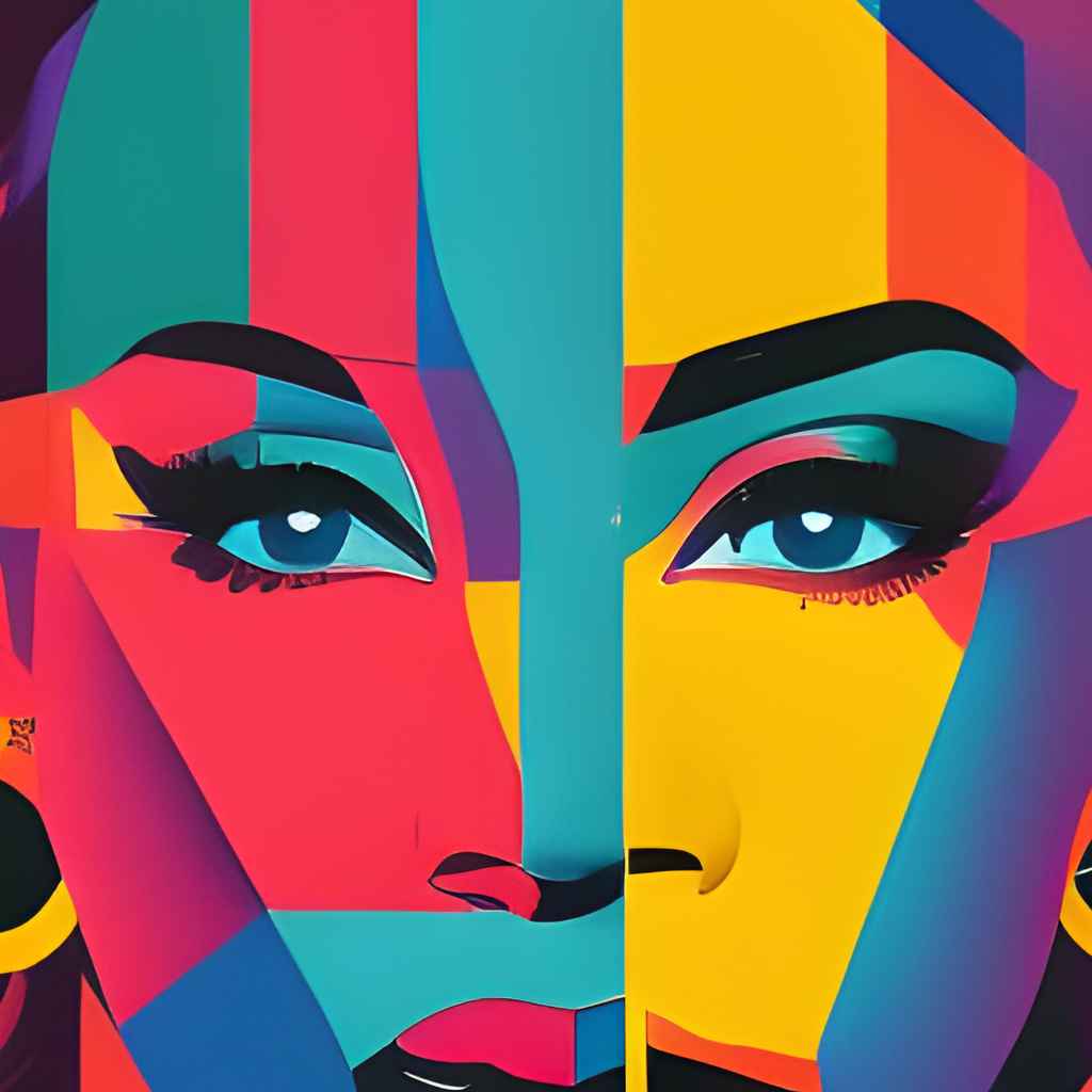 Triadic Potrait Triadic Femme | Pop Art Portrait | Artezaar.com Art Gallery Dubai ...