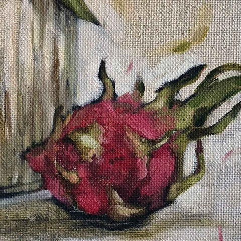 Tulip and Dragonfruit Fine Oil Painting Buy Now on Artezaar.com Online Art Gallery Dubai UAE