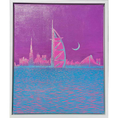Turquoise Haze Acrylic Painting Buy Now on Artezaar.com Online Art Gallery Dubai UAE