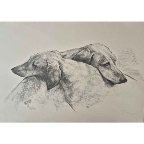 Two Daschunds Sketches and Drawwings Buy Now on Artezaar.com Online Art Gallery Dubai UAE