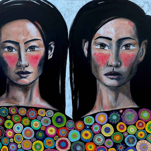 Two Within Mixed Media Abstract Painting Buy Now on Artezaar.com Online Art Gallery Dubai UAE