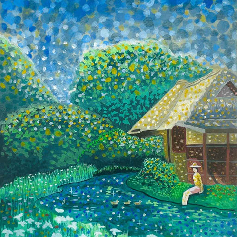 Umenomiya Grand Shrine Acrylic Painting Buy Now on Artezaar.com Online Art Gallery Dubai UAE