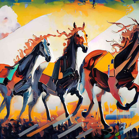 Urban Equine Symphony Digital Art Print Buy Now on Artezaar.com Online Art Gallery Dubai UAE