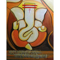 Vakratund Abstract Oil Painting Buy Now on Artezaar.com Online Art Gallery Dubai UAE