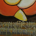 Vakratund Abstract Oil Painting Buy Now on Artezaar.com Online Art Gallery Dubai UAE