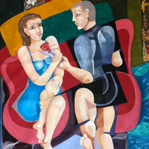 Valentine’s Day Abstract Acrylic Painting Buy Now on Artezaar.com Online Art Gallery Dubai UAE