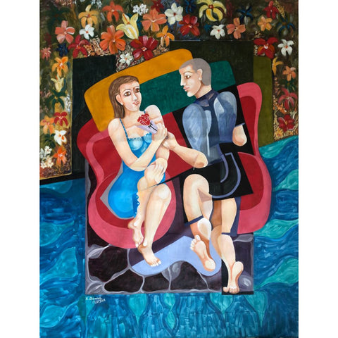 Valentine’s Day Abstract Acrylic Painting Buy Now on Artezaar.com Online Art Gallery Dubai UAE