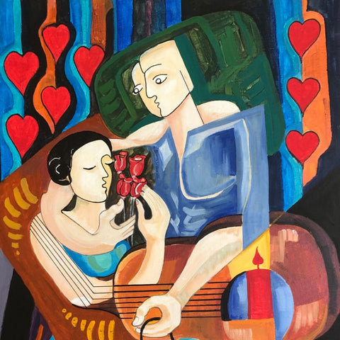 Valentine’s Day 1 - Acrylic Painting - Artezaar.com Online Art Gallery