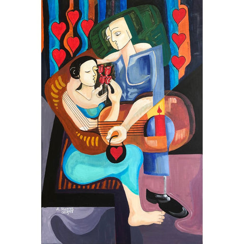 Valentine’s Day 1 - Acrylic Painting - Artezaar.com Online Art Gallery
