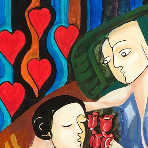 Valentine’s Day 1 - Acrylic Painting - Artezaar.com Online Art Gallery