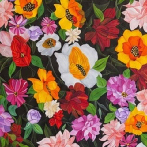 Valley Of Flowers - Oil Painting - Artezaar.com Online Art Gallery
