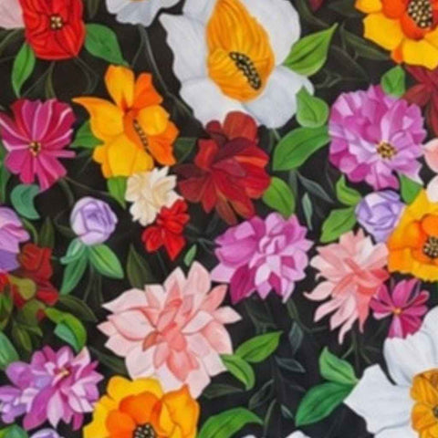 Valley Of Flowers - Oil Painting - Artezaar.com Online Art Gallery