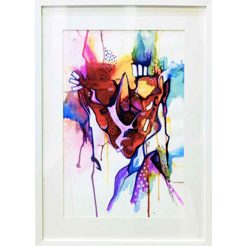 Veil of Dread Mixed Media Painting Buy Now on Artezaar.com Online Art Gallery Dubai UAE