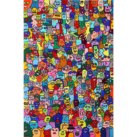 Voices of the Crowd Acrylic Painting Buy Now on Artezaar.com Online Art Gallery Dubai UAE