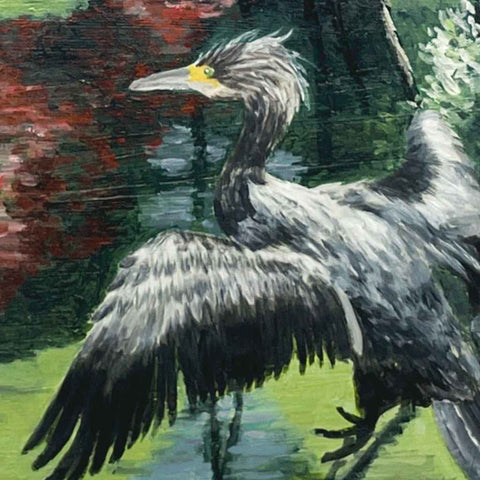 Waterfront and Egrets in the Botanical Garden Oil Painting Buy Now on Artezaar.com Online Art Gallery Dubai UAE