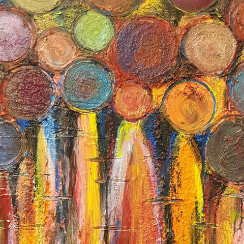 We are together Abstract acrylic painting Buy Now on Artezaar.com Online Art Gallery Dubai UAE