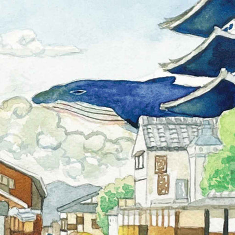 Whale Manipulator Watercolor Painting Buy Now on Artezaar.com Online Art Gallery Dubai UAE