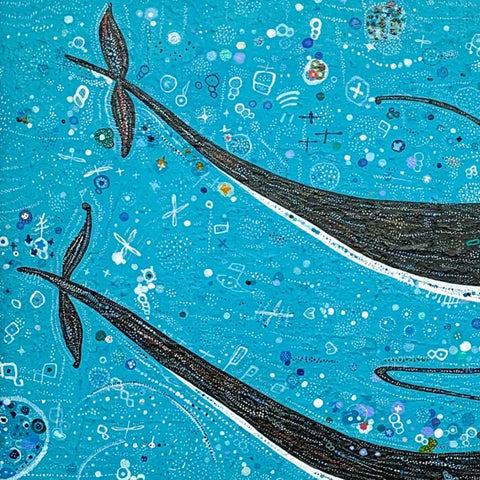 Whale - Tropical Land De Mild - Acrylic Painting - Artezaar.com Online Art Gallery