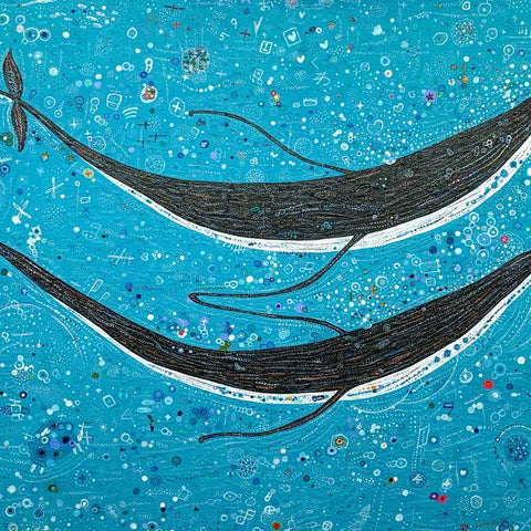 Whale - Tropical Land De Mild - Acrylic Painting - Artezaar.com Online Art Gallery