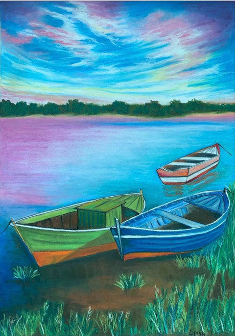 Journey Of Life Fine Art Mixed Media Painting Buy Now on Artezaar.com Online Art Gallery Dubai UAE