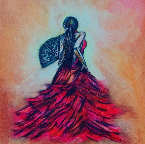 Salsa Dancer Abstract Mixed Media Painting Buy Now on Artezaar.com Online Art Gallery Dubai UAE