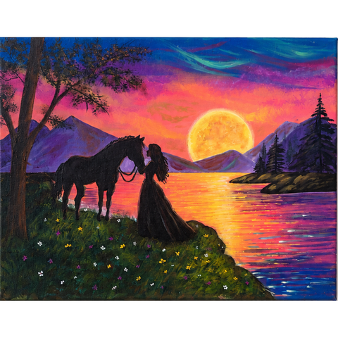 Where Freedom Meets The Sunset - Acrylic Painting - Artezaar.com Online Art Gallery