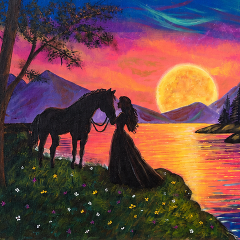 Where Freedom Meets The Sunset - Acrylic Painting - Artezaar.com Online Art Gallery
