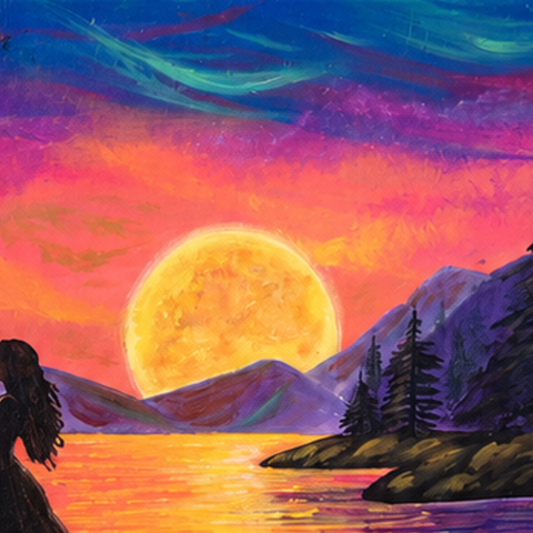 Where Freedom Meets The Sunset - Acrylic Painting - Artezaar.com Online Art Gallery