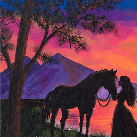 Where Freedom Meets The Sunset - Acrylic Painting - Artezaar.com Online Art Gallery