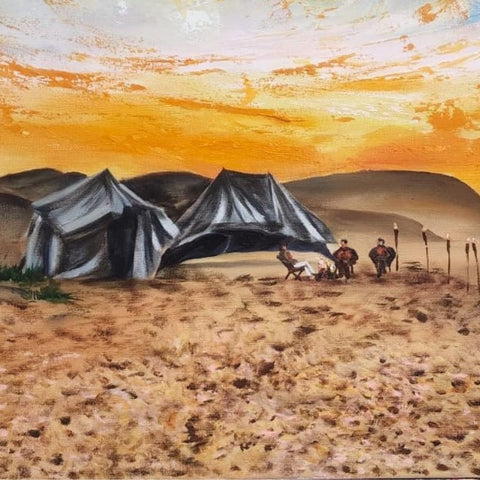 Where The Sun Meets The Sand - Oil Painting - Artezaar.com Online Art Gallery