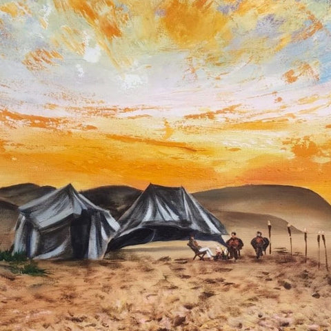 Where The Sun Meets The Sand - Oil Painting - Artezaar.com Online Art Gallery