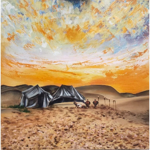 Where The Sun Meets The Sand - Oil Painting - Artezaar.com Online Art Gallery
