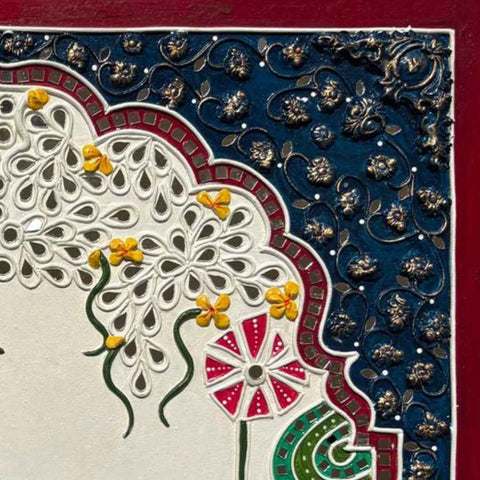 Whimsical Garden Mixed Media Painting Buy Now on Artezaar.com Online Art Gallery Dubai UAE