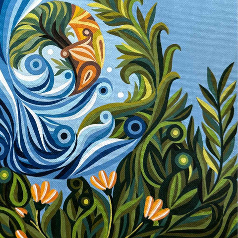 Whispering Leaves Acrylic Painting Buy Now on Artezaar.com Online Art Gallery Dubai UAE