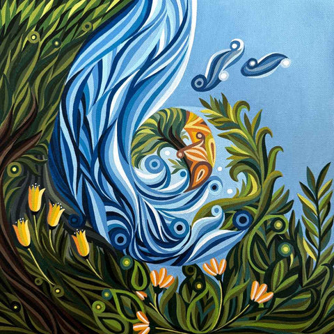 Whispering Leaves Acrylic Painting Buy Now on Artezaar.com Online Art Gallery Dubai UAE