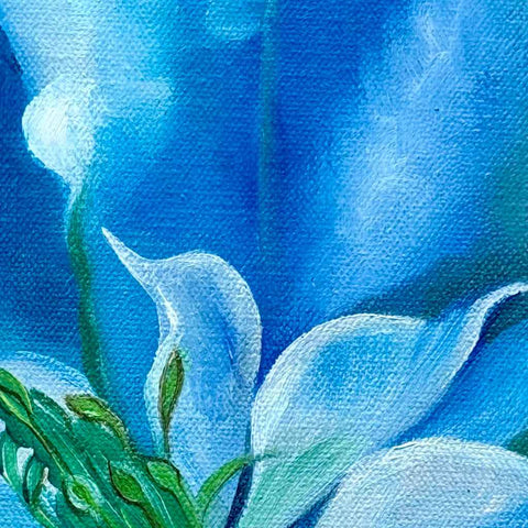 Whispers of Serenity - Flower Oil Painting - Artezaar.com Online Art Gallery