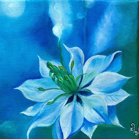 Whispers of Serenity - Flower Oil Painting - Artezaar.com Online Art Gallery
