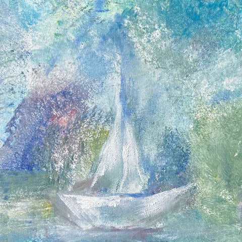 Whispers of the Lake 2 Abstract Acrylic Painting Buy Now on Artezaar.com Online Art Gallery Dubai UAE