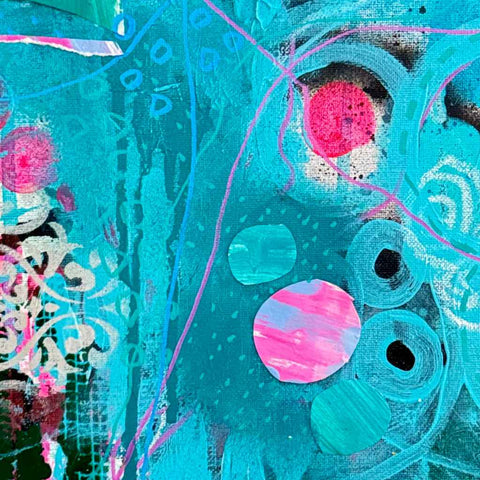 Whispers of Dawn Mixed Media Painting Buy Now on Artezaar.com Online Art Gallery Dubai UAE