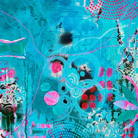 Whispers of Dawn Mixed Media Painting Buy Now on Artezaar.com Online Art Gallery Dubai UAE