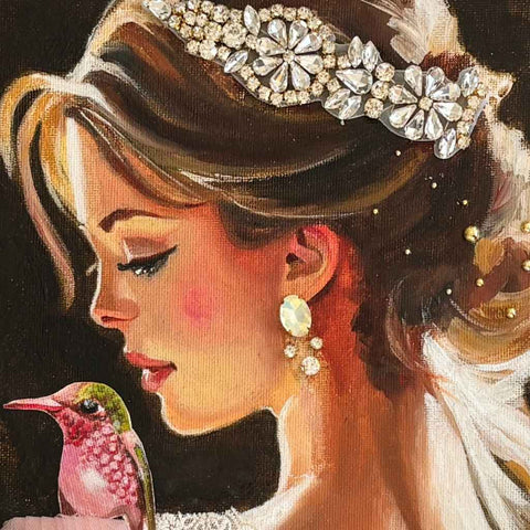 Whispers of the Divine Mixed Media Painting Buy Now on Artezaar.com Online Art Gallery Dubai UAE