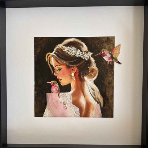 Whispers of the Divine Mixed Media Painting Buy Now on Artezaar.com Online Art Gallery Dubai UAE