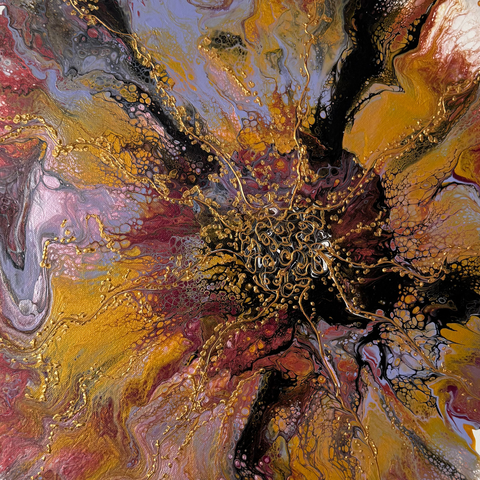 Wildfire Blossom - Acrylic Painting - Artezaar.com Online Art Gallery