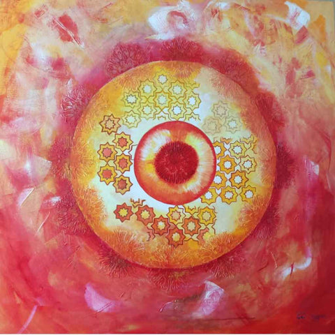 Window to the Soul Abstract Mixed media painting Buy Now on Artezaar.com Online Art Gallery Dubai UAE