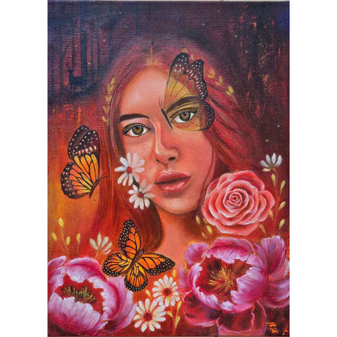 Wings of Dreams Mixed Media Painting Buy Now on Artezaar.com Online Art Gallery Dubai UAE