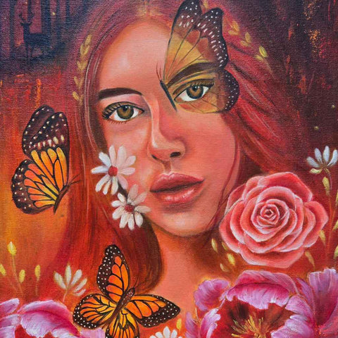 Wings of Dreams Mixed Media Painting Buy Now on Artezaar.com Online Art Gallery Dubai UAE