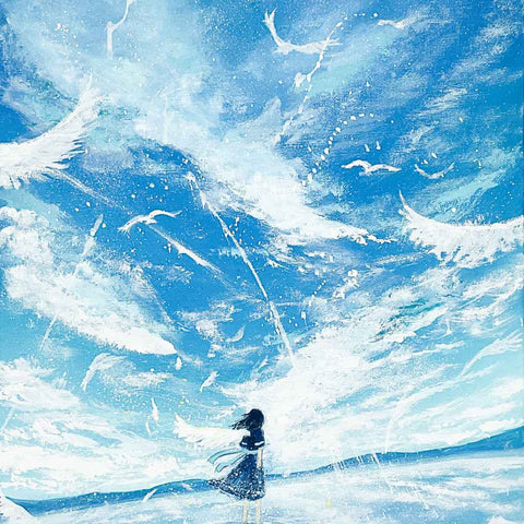 Wings of Prayer - Acrylic Painting - Artezaar.com Online Art Gallery